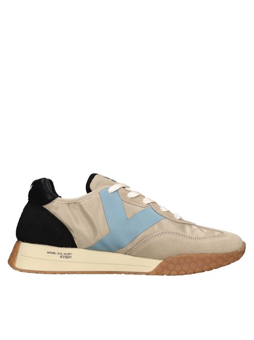 Sneakers in camoscio tessuto e gomma KEH NOO | S00KM9313BEIGE-CELESTE-NERO